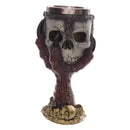 Stainless Steel Goblet 3D Skull Skeleton Claw Wine Beer Halloween Decor Red
