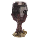 Stainless Steel Goblet 3D Skull Skeleton Claw Wine Beer Halloween Decor Red