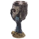 Stainless Steel Goblet 3D Skull Skeleton Claw Wine Beer Halloween Decor Blue
