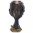 Stainless Steel Goblet 3D Skull Skeleton Claw Wine Beer Halloween Decor Blue
