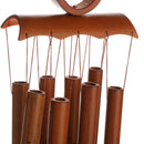 Deep Relaxing 8 Tubes Bamboo Roof Chapel Bells Windmill Wind Chimes Decor