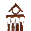 Deep Relaxing 8 Tubes Bamboo Roof Chapel Bells Windmill Wind Chimes Decor