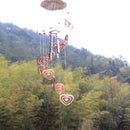 70cm Wind Chime Home 4 Tubes Concentric Hearts Yard Garden Outdoor Decor Gift