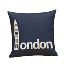 Cotton Linen Throw Pillow Case Cushion Cover Home Decor 45x45cm - London