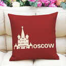 Cotton Linen Waist Throw Pillow Case Cushion Cover Home Decor - Moscow