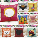 Chicken Cotton Linen Throw Pillow Case Waist Cushion Cover Bed Decor