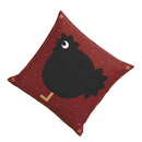 Black Hen Cotton Linen Throw Pillow Case Waist Cushion Cover Bed Decor