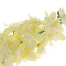 Artificial Silk Delphinium Flowers Leaves Plant Home Decor Beige