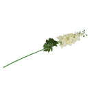 Artificial Silk Delphinium Flowers Leaves Plant Home Decor Beige