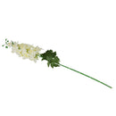 Artificial Silk Delphinium Flowers Leaves Plant Home Decor Beige