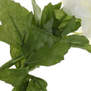 Artificial Silk Delphinium Flowers Leaves Plant Home Decor White