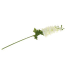 Artificial Silk Delphinium Flowers Leaves Plant Home Decor White
