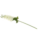 Artificial Silk Delphinium Flowers Leaves Plant Home Decor White