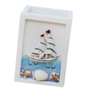 Creative Office Pen Pot Brush Makeup Holder Stationery Container Sailing