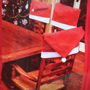 Home Restaurant Bar Chair Decor Santa Red Hat Chair Cover Christmas Home Party Dinning Chair Decor Ornaments