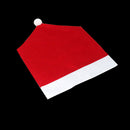 Home Restaurant Bar Chair Decor Santa Red Hat Chair Cover Christmas Home Party Dinning Chair Decor Ornaments