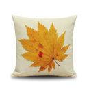 Square Waist Cushion Cover Cotton Linen Throw Pillow Case Slip Maple Leaf