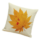 Square Waist Cushion Cover Cotton Linen Throw Pillow Case Slip Maple Leaf