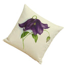 Vintage Linen Throw Pillow Case Waist Bolster Cushion Cover Purple Flower