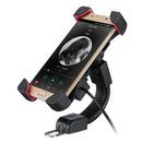 3.5-7inch Mobile Phone Houlder Bracket 2.1A USB Charger Motorcycle Mount Charging Chip