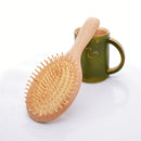 Beech Small Round Teeth Massage Hair Care Brush Activating Blood Flow Comb