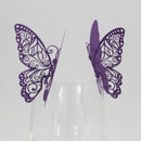 50PCS Purple Butterfly Name Card for Party Wedding