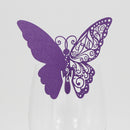 50PCS Purple Butterfly Name Card for Party Wedding