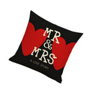 Cotton Linen Nap Cushion Cover Home Decor Throw Pillow Case Mr Mrs Heart