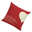 Retro Cotton Linen Nap Cushion Cover Home Decor Throw Pillow Case Heart Red