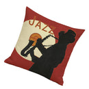 Chic Cotton Linen Throw Pillow Case Cushion Cover Sofa Home Decor Jazz Man