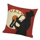 Chic Cotton Linen Throw Pillow Case Cushion Cover Sofa Home Decor Jazz Man