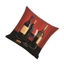 Square Waist Nap Cushion Cover Cotton Linen Throw Pillow Case Slip Red Wine