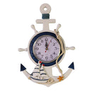 Anchor Clock Beach Sea Theme Nautical Ship Wheel Rudder Steering Wheel Starfish Decor Wall Hanging Decoration