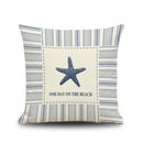 Cotton Linen Cushion Cover Waist Throw Pillow Case Mediterranean Style for Home Bedroom Sofa Car Cushion Decor