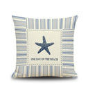 Cotton Linen Cushion Cover Waist Throw Pillow Case Mediterranean Style for Home Bedroom Sofa Car Cushion Decor