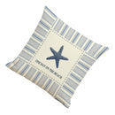 Cotton Linen Cushion Cover Waist Throw Pillow Case Mediterranean Style for Home Bedroom Sofa Car Cushion Decor