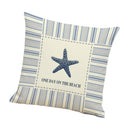 Cotton Linen Cushion Cover Waist Throw Pillow Case Mediterranean Style for Home Bedroom Sofa Car Cushion Decor