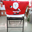 Christmas Santa Red Hat Chair Back Decal Cover Dinner Table Home Decor Gift