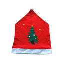 Christmas Santa Red Hat Chair Back Decal Cover Dinner Table Home Decor Gift