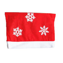 Christmas Santa Red Hat Snowflake Decal Chair Cover Dinner Table Decor Gift