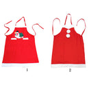 Adult Christmas Snowman Apron Red Bib Waitress Fancy Dress Costume Xmas Gift
