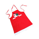 Adult Christmas Snowman Apron Red Bib Waitress Fancy Dress Costume Xmas Gift