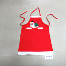 Adult Christmas Snowman Apron Red Bib Waitress Fancy Dress Costume Xmas Gift