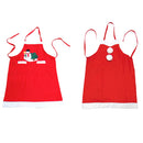 Adult Christmas Santa Apron Red Bib Waitress Fancy Dress Costume Christmas Gift