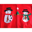 90cm Christmas Tree Skirt 2 Snowman Pattern Applique Home Holiday Decor