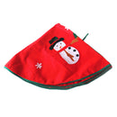 90cm Christmas Tree Skirt 2 Snowman Pattern Applique Home Holiday Decor
