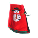 90cm Christmas Tree Skirt 2 Snowman Pattern Applique Home Holiday Decor