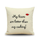 Vintage Linen Throw Pillow Case Waist Bolster Cushion Cover British Style