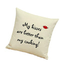 Vintage Linen Throw Pillow Case Waist Bolster Cushion Cover British Style