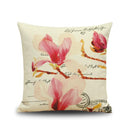 Chic Cotton Linen Throw Pillow Case Cushion Cover Sofa Bed Flower Print